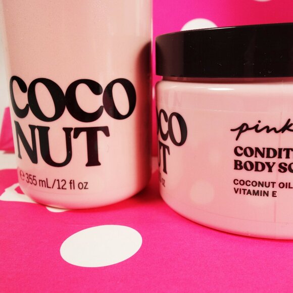 NEW Victoria PINK Coconut Body Wash, Scrub and Lotion Set - Picture 6 of 11